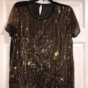 Gold sequin blouse